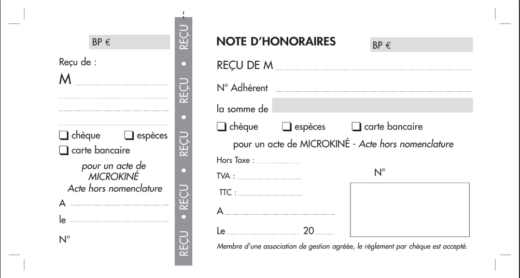 Carnet note d'honoraires - Microkinefrance.org